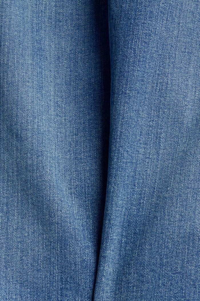 Ankelkorta jeans i bomullsstretch, BLUE LIGHT WASHED, detail image number 4
