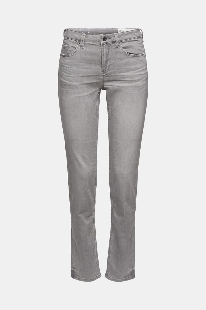 Jeans i bomullsmix med stretchkomfort, GREY MEDIUM WASHED, detail image number 2