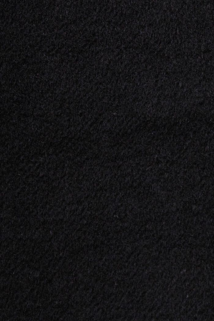 Återvunnet material: Kappa med ull, BLACK, detail image number 4