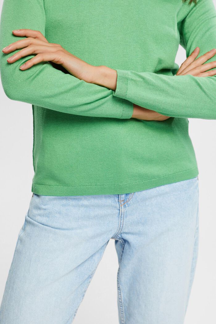 Stickad jumper, GREEN, detail image number 0