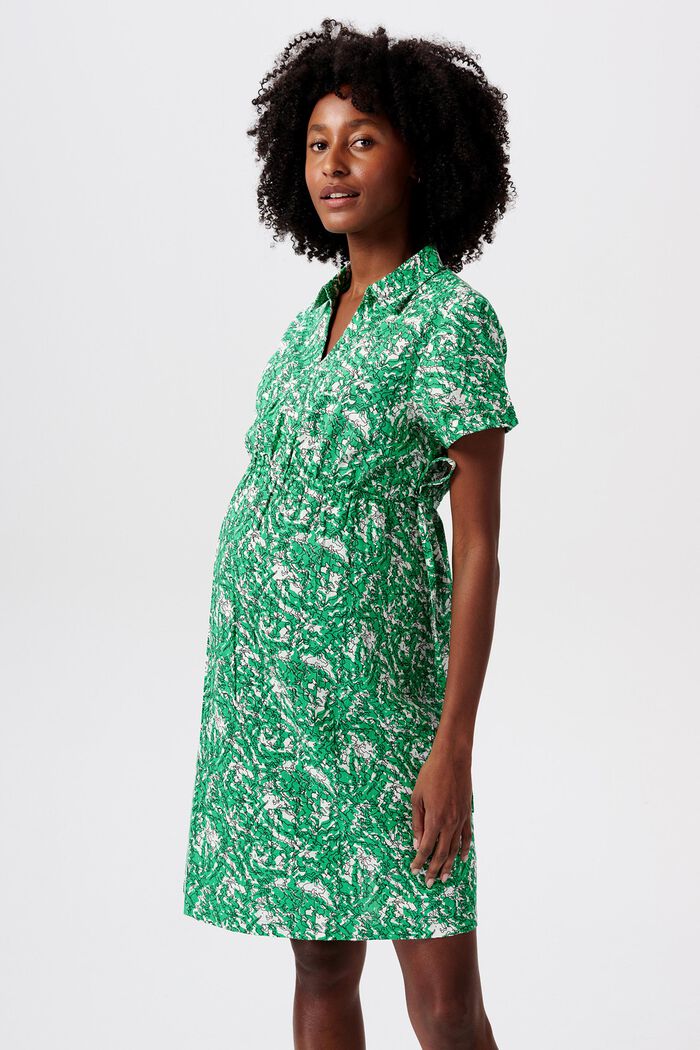 MATERNITY Skjortklänning i omlottdesign, BRIGHT GREEN, detail image number 0