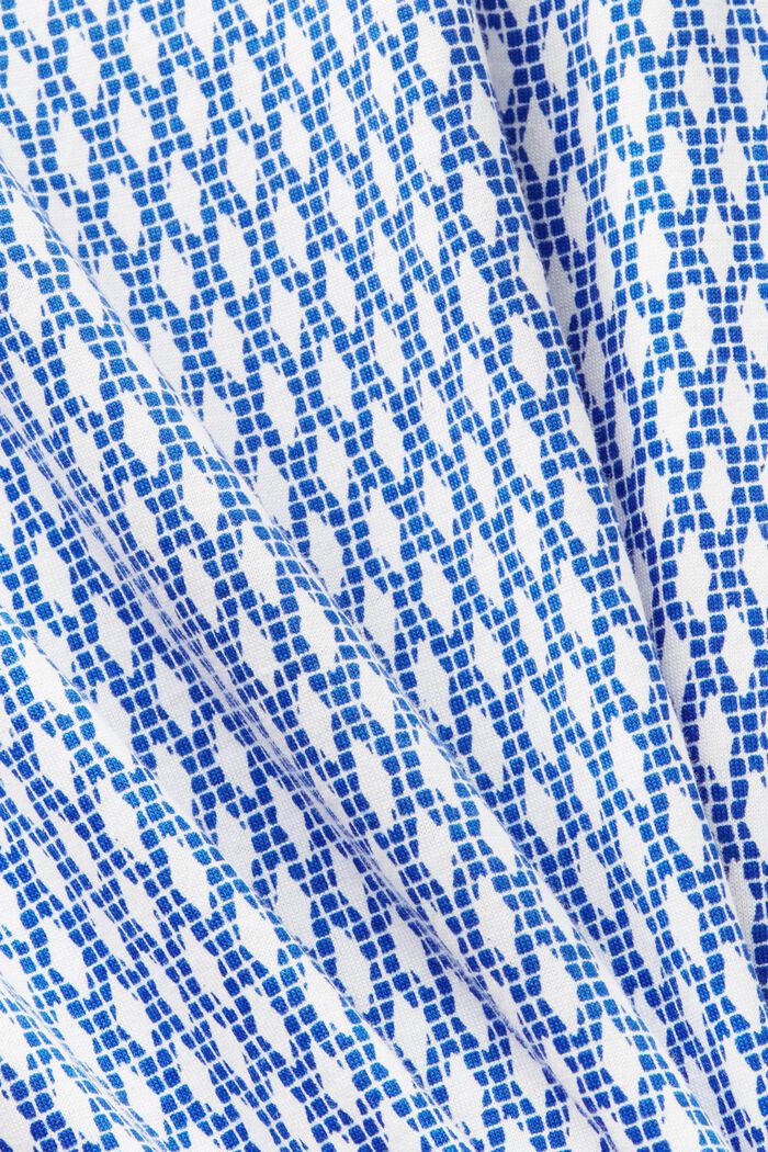 Mönstrad långärmad topp, BRIGHT BLUE, detail image number 4
