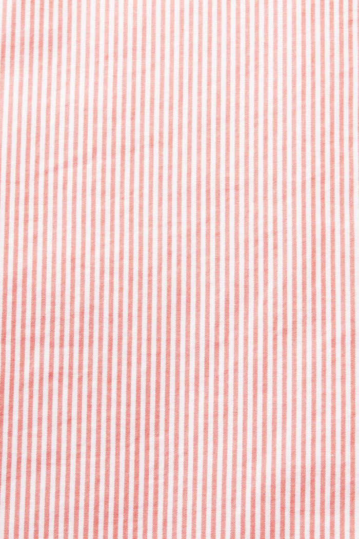 Randig skjorta i bomullspoplin, CORAL RED, detail image number 5