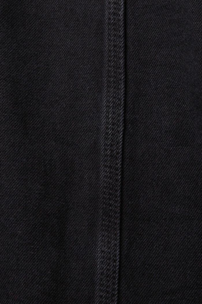 Jeansjacka med dragskor, utan krage, BLACK MEDIUM WASHED, detail image number 7