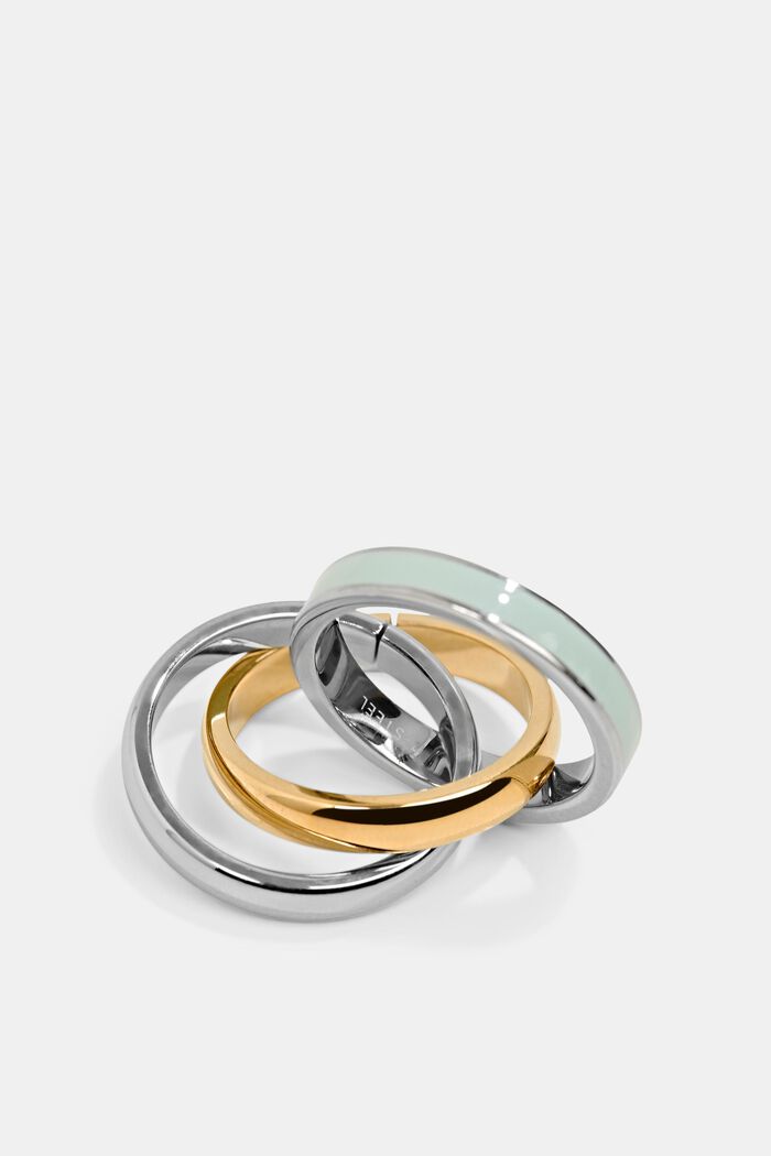Trio-ring i rostfritt stål, GOLD BICOLOUR, detail image number 1
