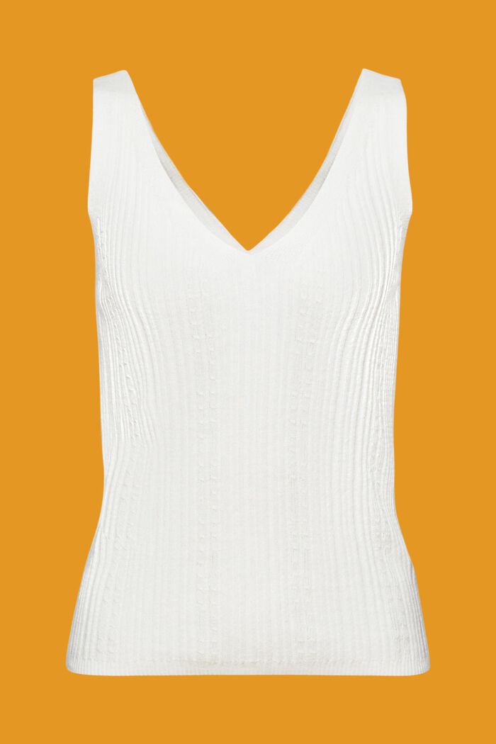 V-ringad tröja, OFF WHITE, detail image number 5