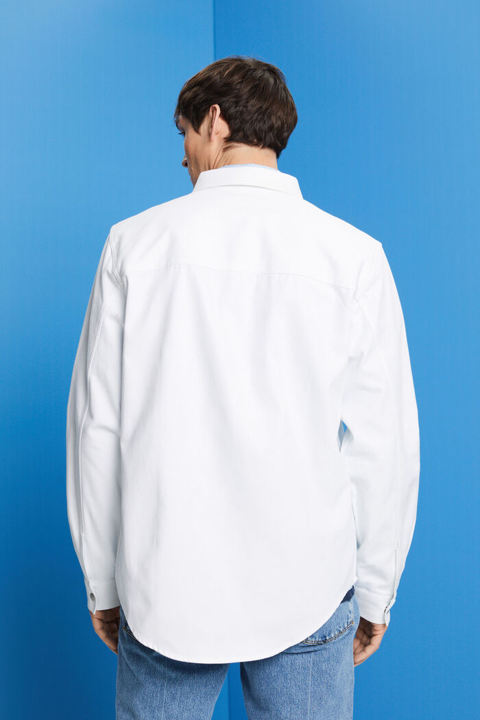 Twill overshirt, 100% bomull, WHITE, detail image number 3