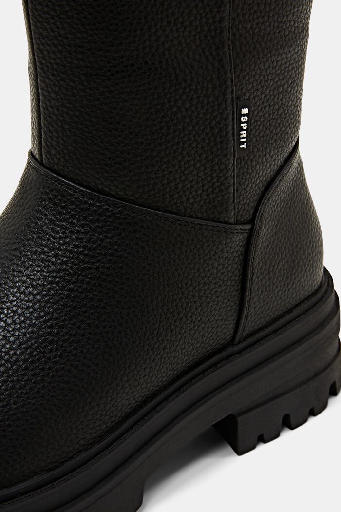 Grova boots i skinnimitation, BLACK, detail image number 3