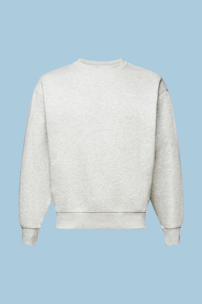 Sweatshirt med logotryck, LIGHT GREY, detail image number 6