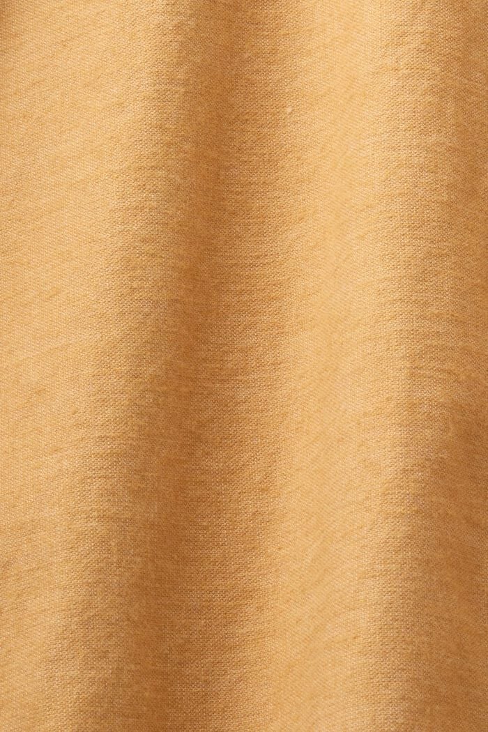 Melerad skjorta, 100% bomull, CAMEL, detail image number 6