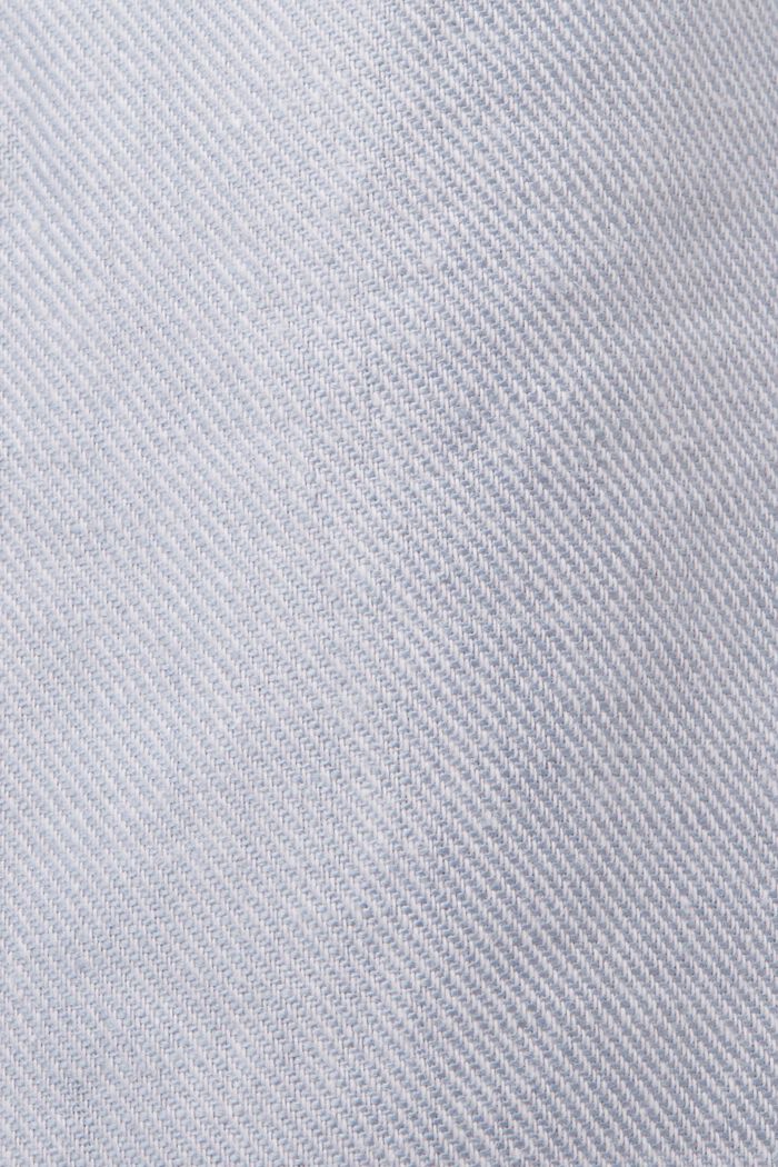 Croppade chinos med tillhörande bälte, linnemix, LIGHT BLUE LAVENDER, detail image number 6