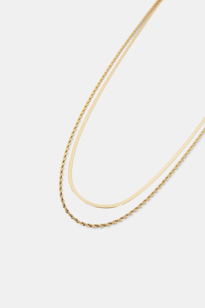 Halsband med lager i rostfritt stål, GOLD, detail image number 1