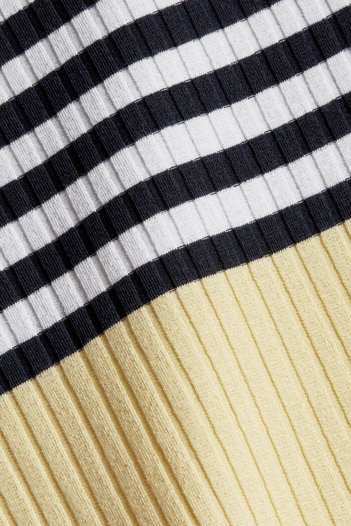 Ribbad jerseyklänning med ränder, NAVY, detail image number 1