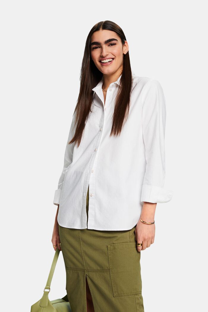 Oxford-skjortblus, WHITE, detail image number 0