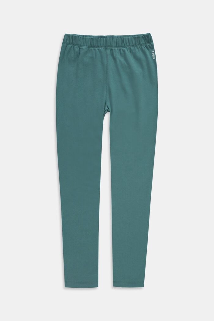 Pants knitted, TEAL GREEN, overview