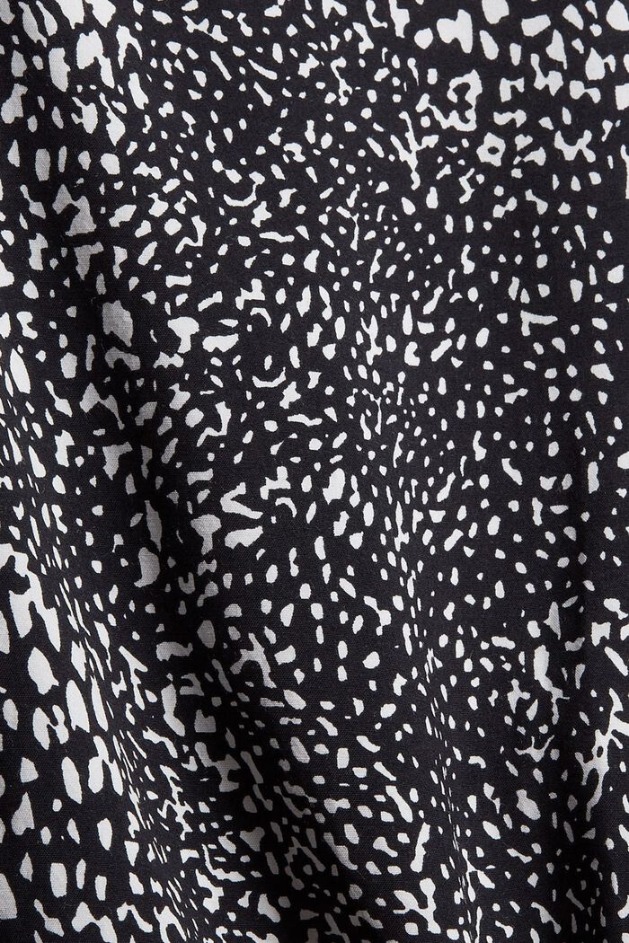 Smockad blus med mönster, LENZING™ ECOVERO™, BLACK, detail image number 4