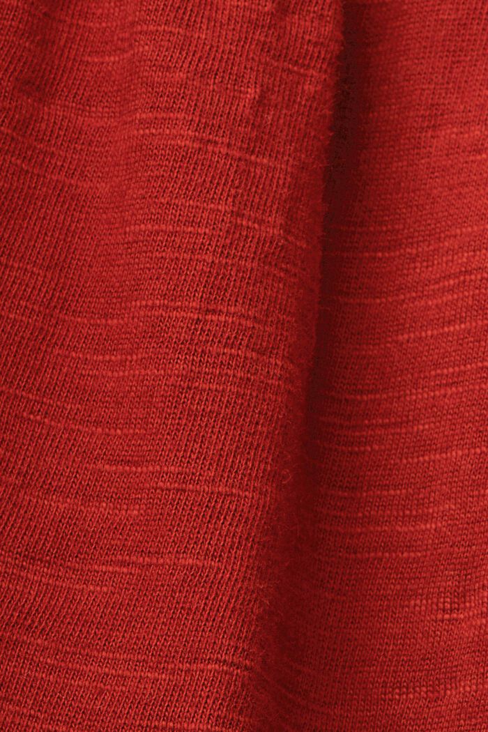 Jerseyklänning med broderad spetsärm, TERRACOTTA, detail image number 5