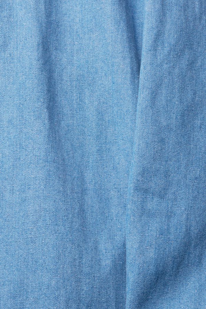Med hampa: jeans i tunn denim, BLUE LIGHT WASHED, detail image number 4