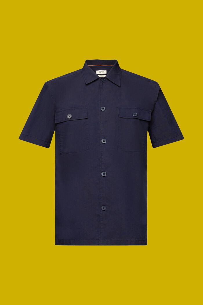 Kortärmad skjorta, bomullsblandning, NAVY, detail image number 5