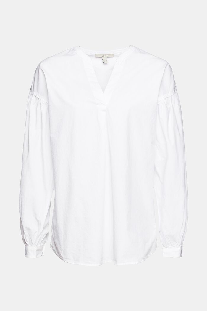 Skjortblus i 100% bomull, WHITE, detail image number 2