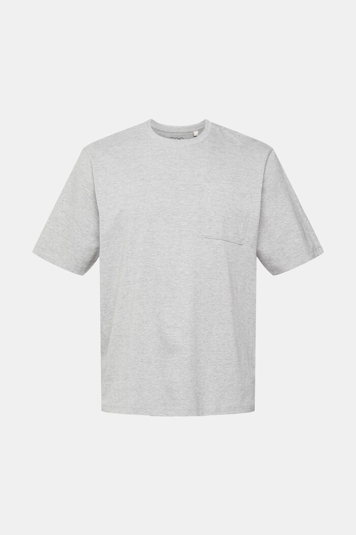Melerad T-shirt i jersey, LENZING™ ECOVERO™, MEDIUM GREY, overview