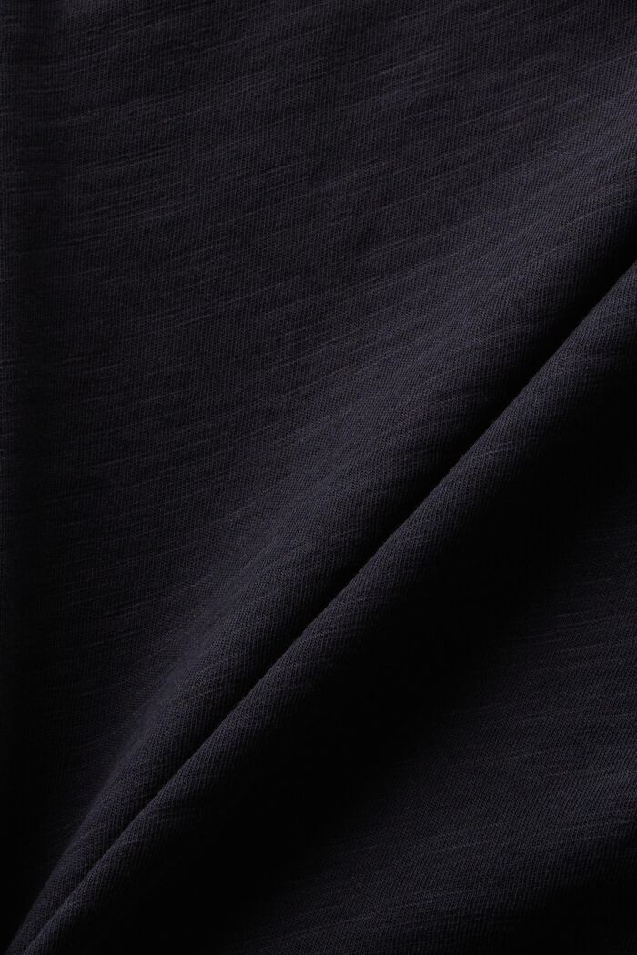 V-ringad T-shirt i jersey, BLACK, detail image number 4