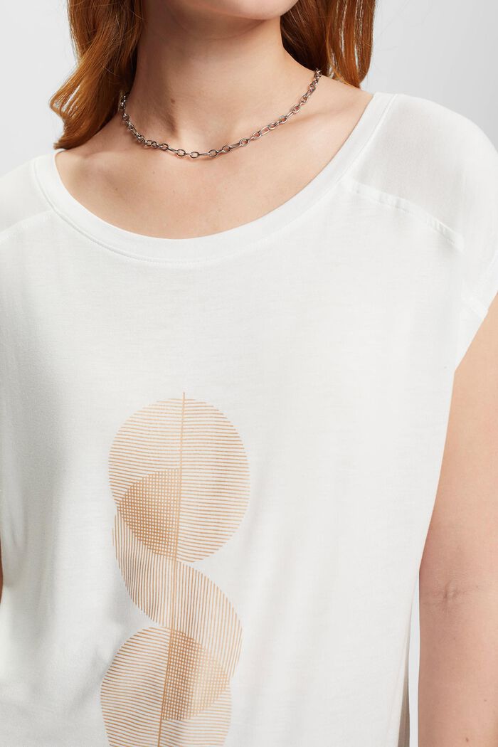 T-shirt med tryck fram, LENZING™ ECOVERO™, OFF WHITE, detail image number 2