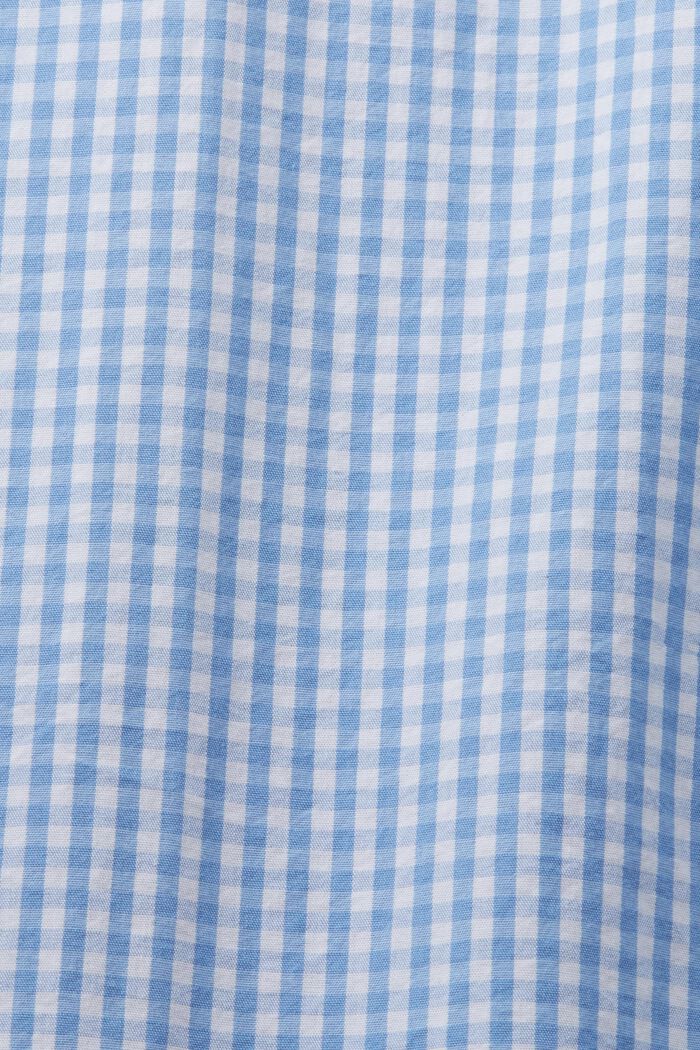 Vichy button down-skjorta, 100 % bomull, BRIGHT BLUE, detail image number 4