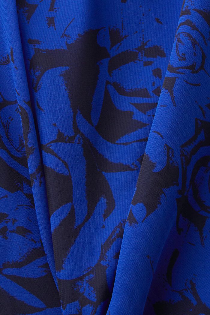 Mönstrad, V-ringad miniklänning, BRIGHT BLUE, detail image number 5