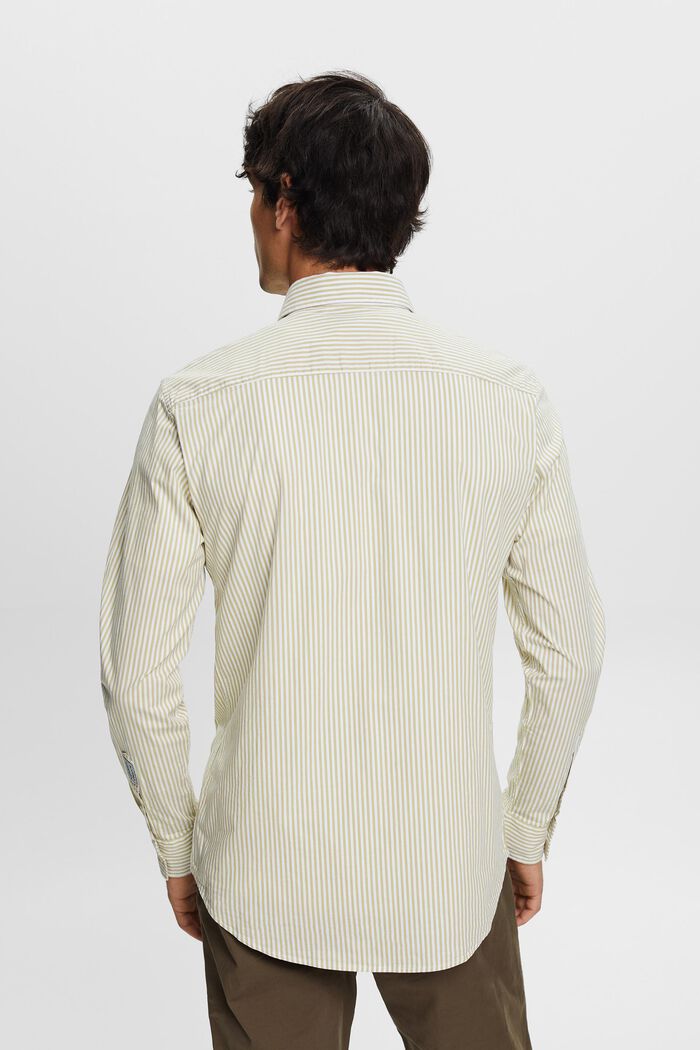 Randig skjorta i bomullspoplin, PISTACHIO GREEN, detail image number 3