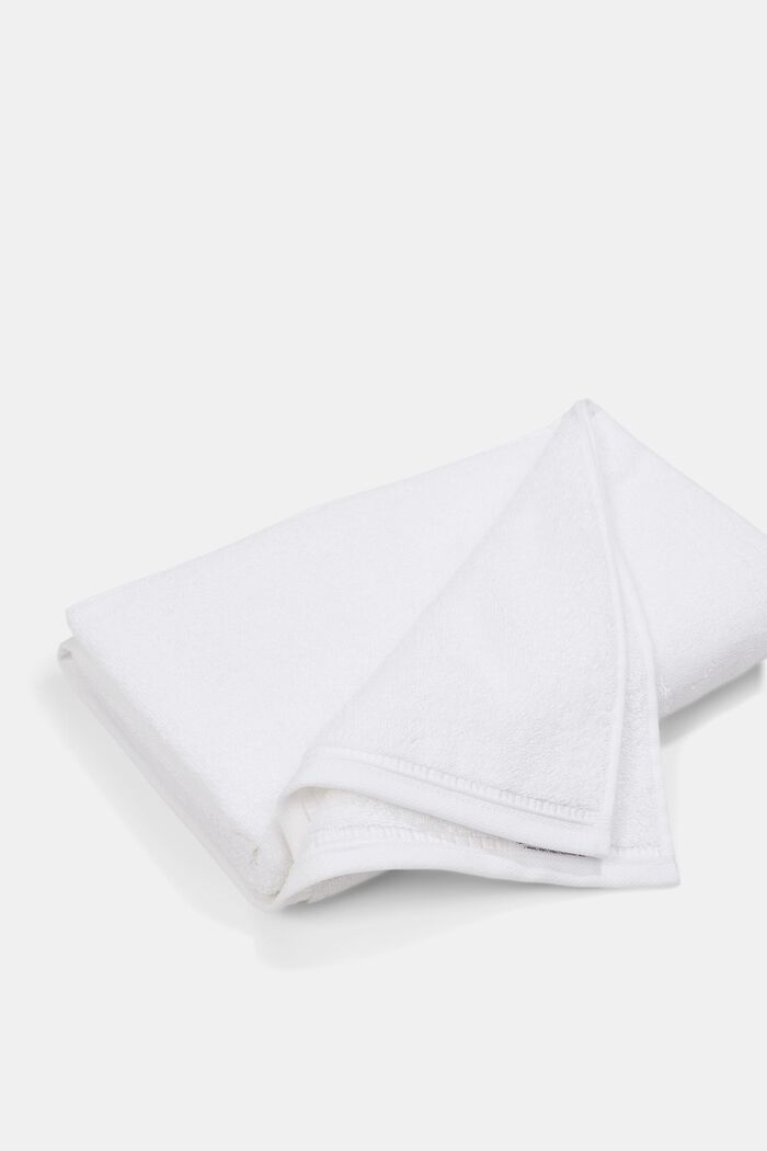 Med TENCEL™: Handduksset i frotté, 3 st. handdukar, WHITE, detail image number 1