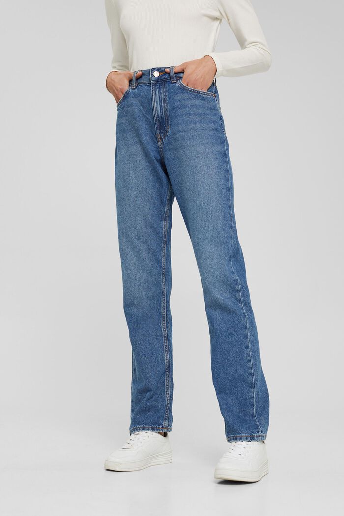 Jeans i 100% bomull, BLUE DARK WASHED, detail image number 0