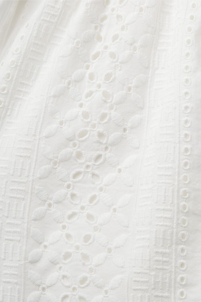 Broderade shorts, LENZING™ ECOVERO™, WHITE, detail image number 6