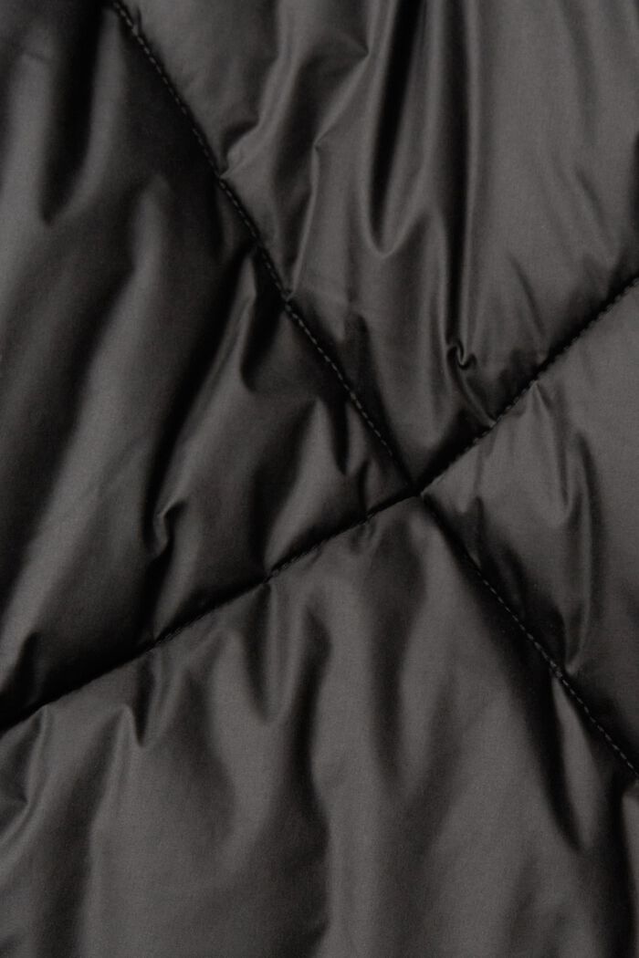 Lång kappa med rombquiltning, BLACK, detail image number 1