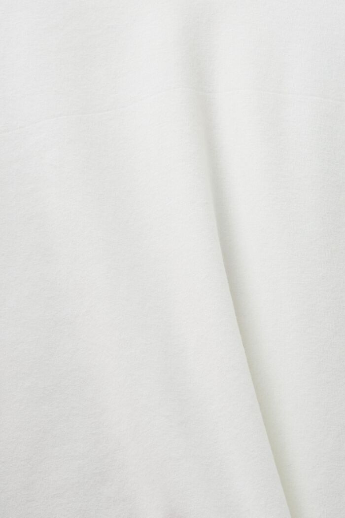 Långärmad jerseytopp i basmodell, OFF WHITE, detail image number 5