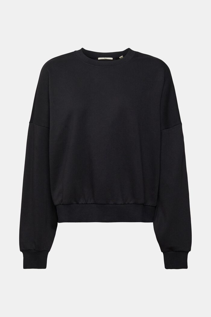 Sweatshirt med knappslå bak, BLACK, detail image number 2