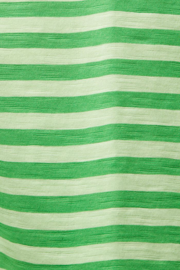 Randig T-shirt med rullkant, GREEN, detail image number 5