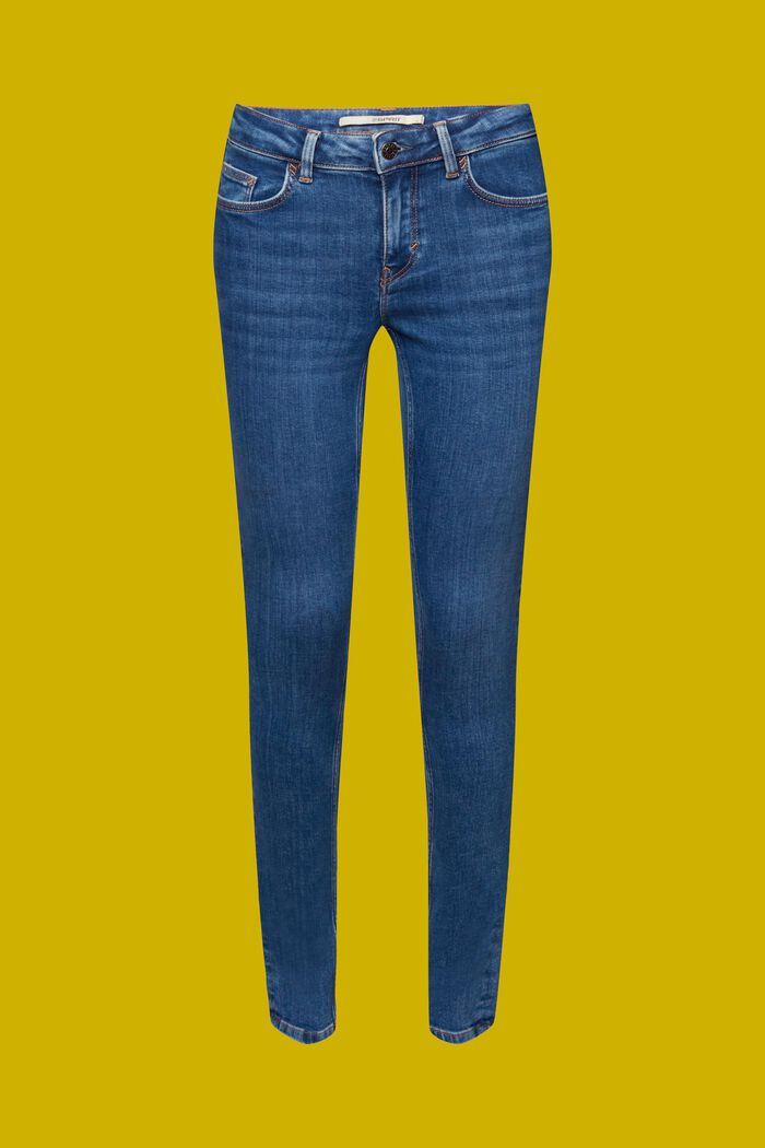Jeans i bomullsstretch, BLUE MEDIUM WASHED, detail image number 6