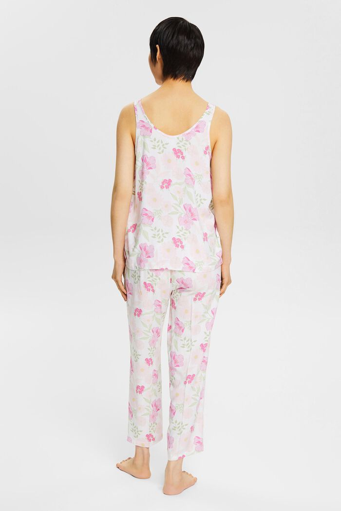 Blommönstrad pyjamas, LENZING™ ECOVERO™, WHITE, detail image number 2