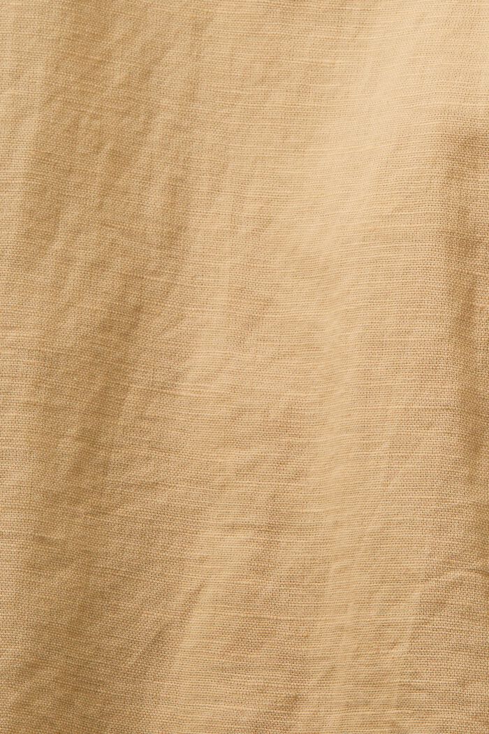 Skjorta i linne-bomullsmix, BEIGE, detail image number 5