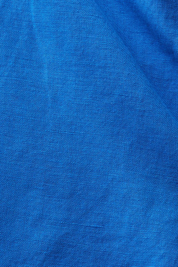 Bermudashorts i bomull-linne, BRIGHT BLUE, detail image number 1