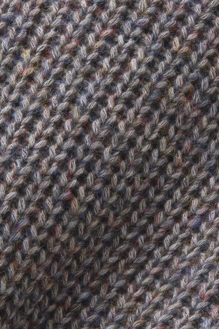 Ärmlös ribbstickad tröja, DARK GREY, detail image number 5