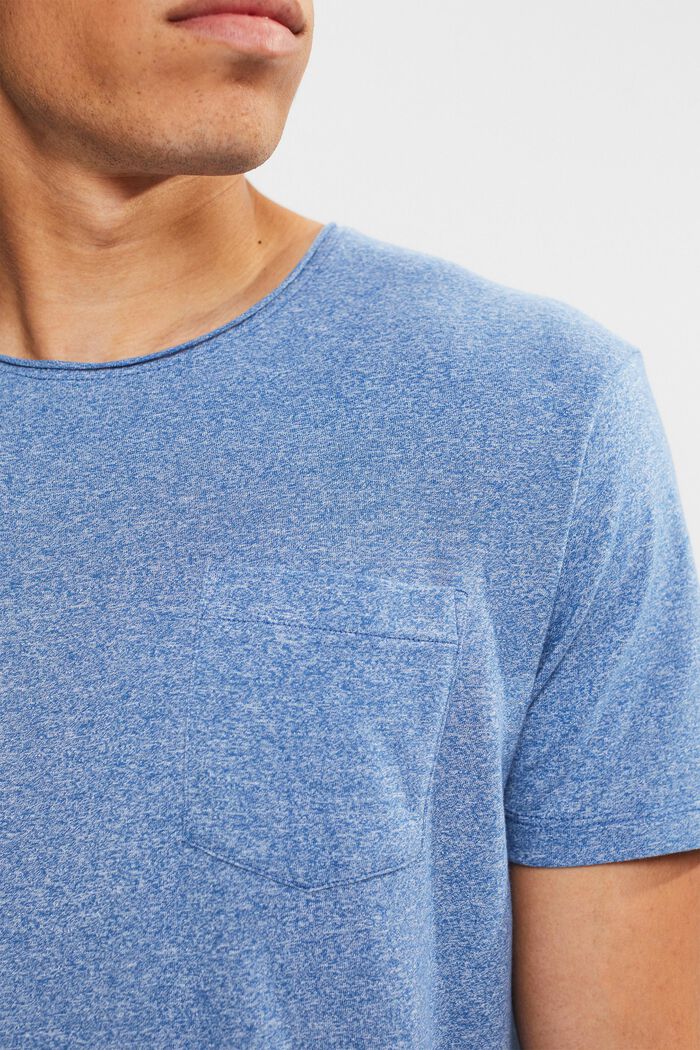 Återvunnet material: T-shirt i melerad jersey, BLUE, detail image number 0