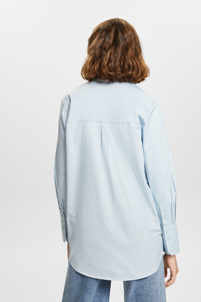Skjortblus med ledig passform, LIGHT BLUE, detail image number 4
