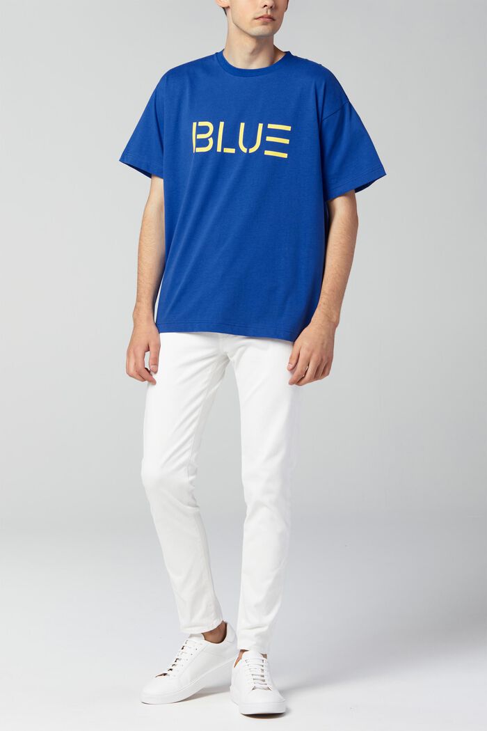 T-shirt med tryck i unisexmodell, BLUE, detail image number 3