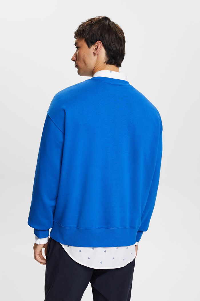 Sweatshirt med logobroderi, BRIGHT BLUE, detail image number 3