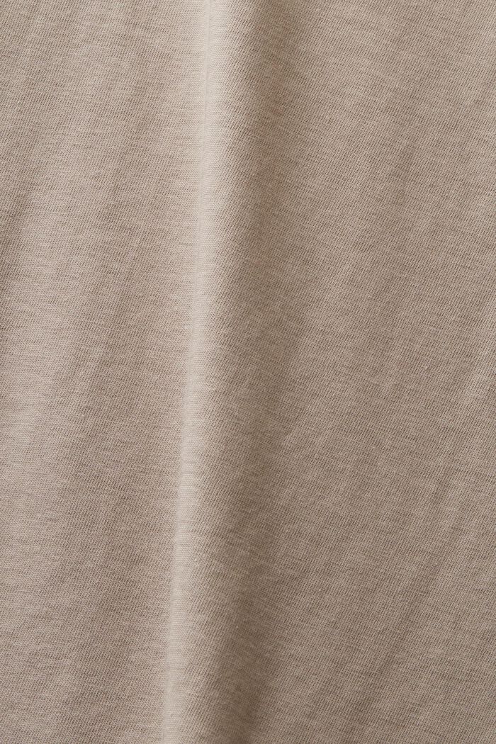 T-shirt i bomull med rund ringning, LIGHT TAUPE, detail image number 4
