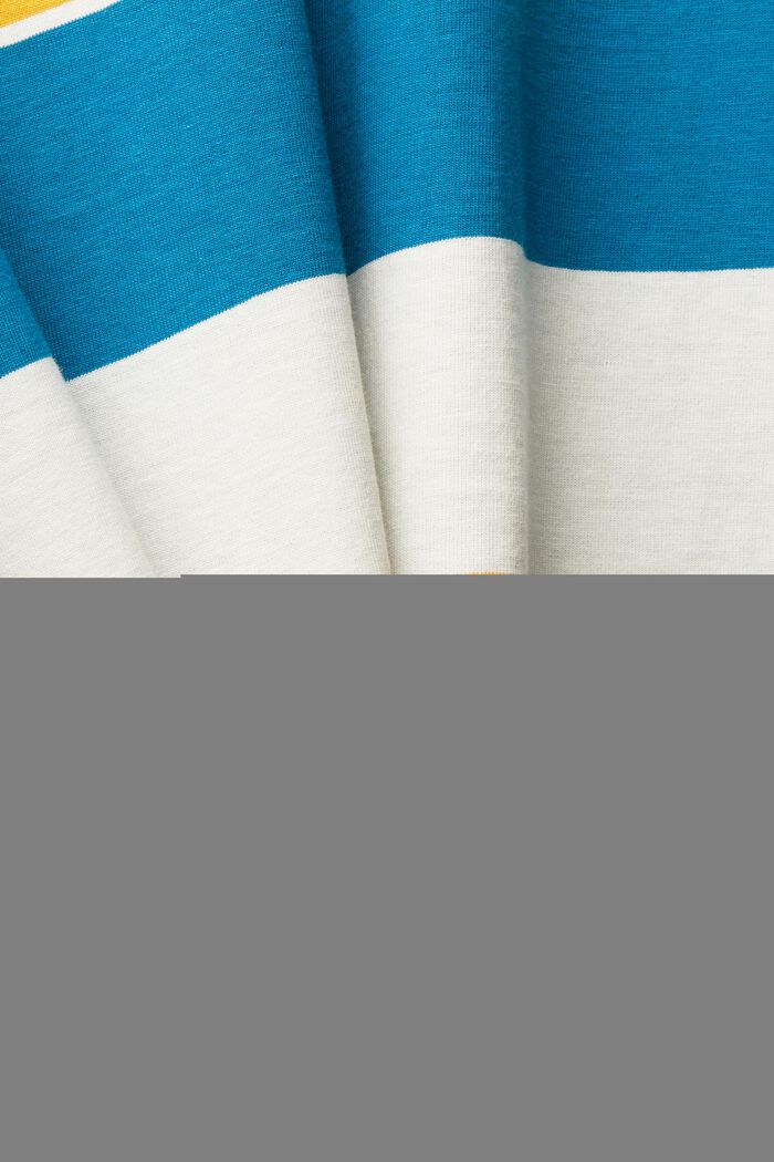 T-shirt i jersey med randmönster, TEAL BLUE, detail image number 5