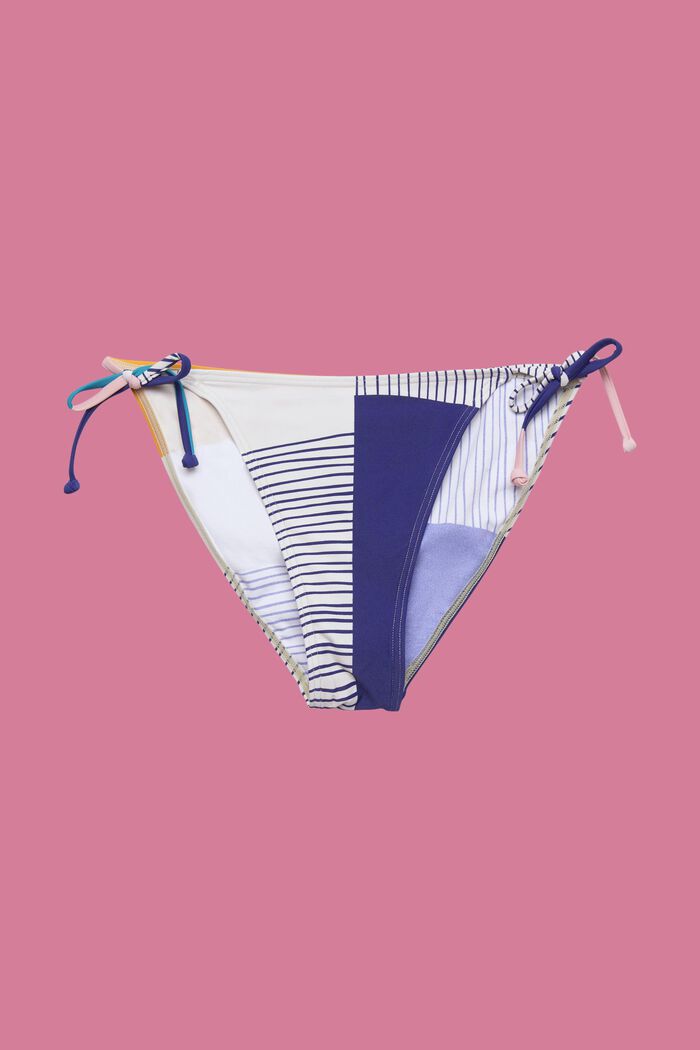 Bikinitrosa i varierad mönsterdesign med knytning i sidan, SAND, detail image number 4