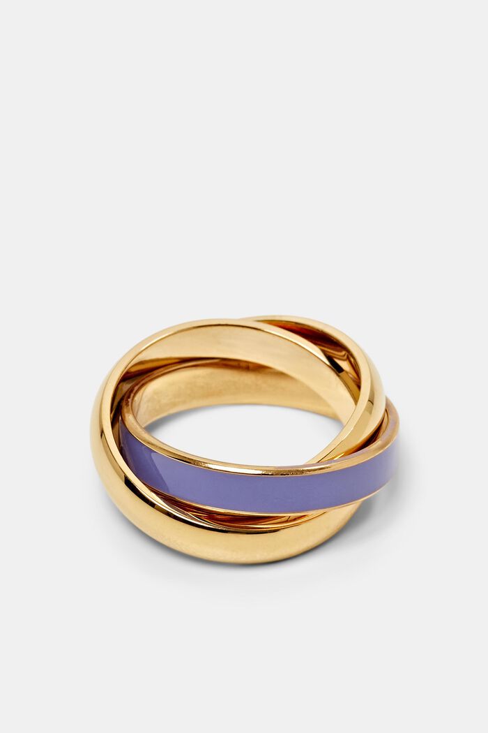 Trio-ring i rostfritt stål, GOLD, detail image number 0